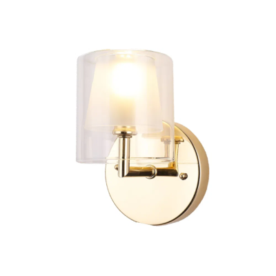 Arandela Maison Bella Dourado e Transparente (c)14cm (l)12cm (a)19.5cm