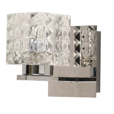 Arandela Prism Bella 9cm X 9cm X 10cm 1xg9 127v / 220v Cromado e Transparente