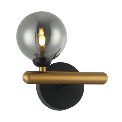 Arandela Bambu Bella Black Gold & Smoky (c)19cm (l)15,5cm (A)18cm