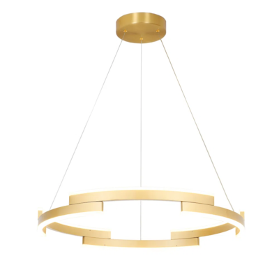 Pendente Match Bella Gold e Froted (d)80cm (l)20cm (a)3,5cm 1x72w 3000k 4680lm Led