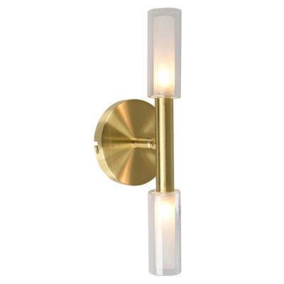 Arandela Caiena Bella Dourado e Branco (c)10cm (l)12cm (a)28cm