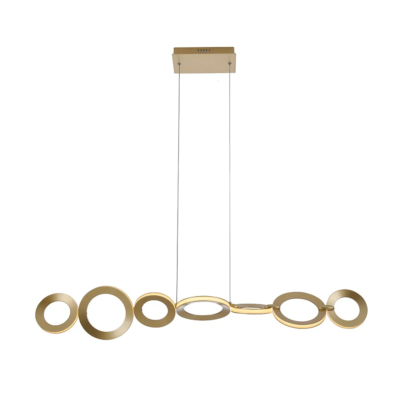 Pendente Ginga Bella Dourado e Branco (c)105cm (l)17cm (a)17cm